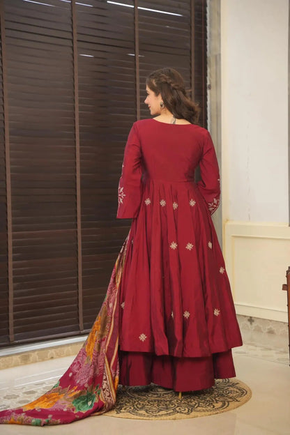 Devine Pure Rangoli Silk Anarkali Suit Set