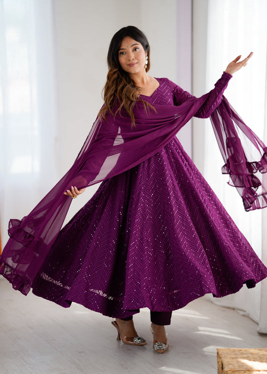 Saiyaara Premium Anarkali Suit Set