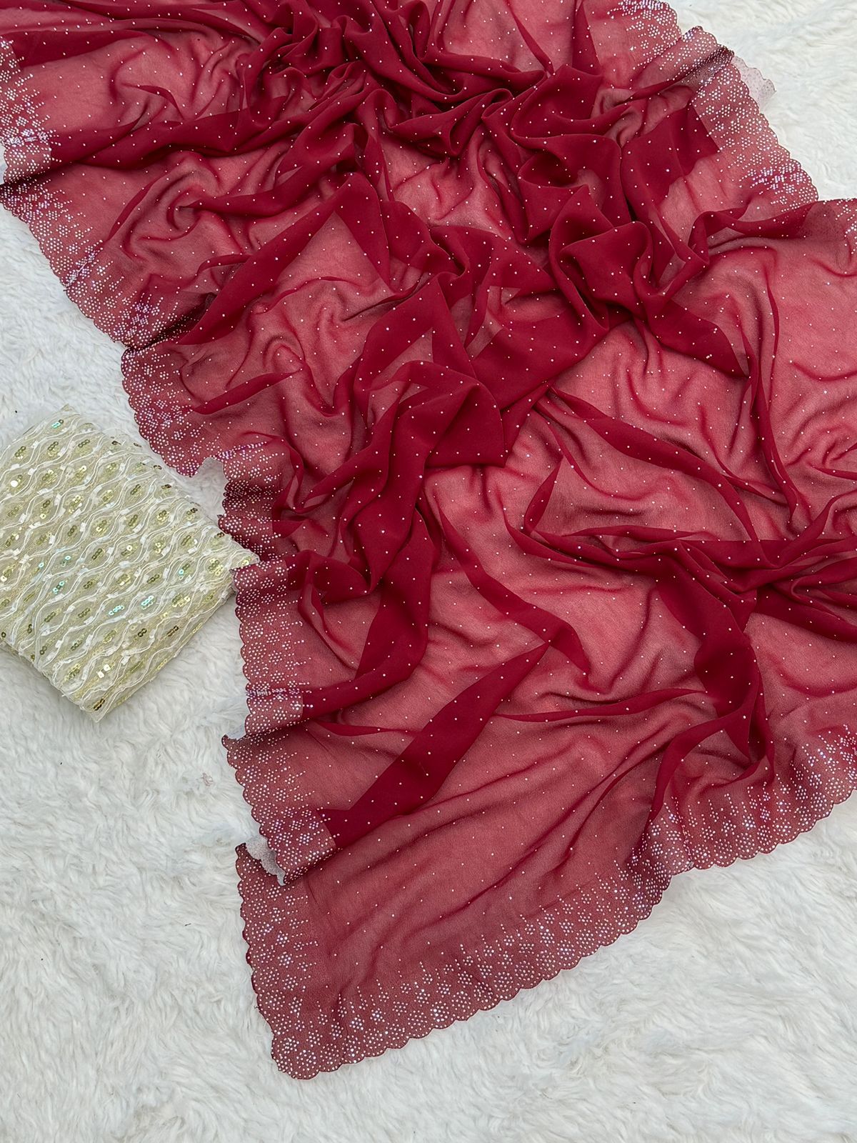 Bollywood Georgette Saree With Sequence Blouse