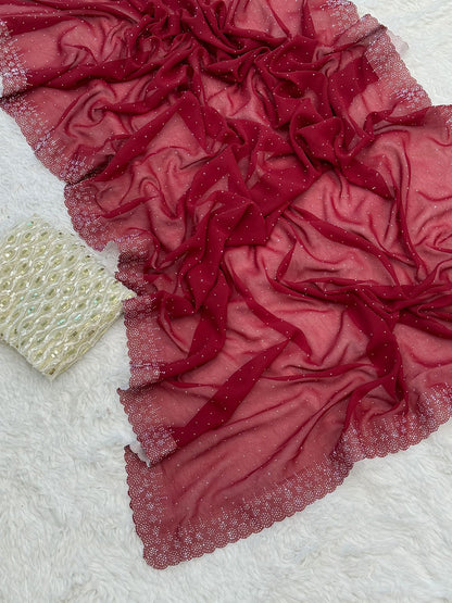 Bollywood Georgette Saree With Sequence Blouse