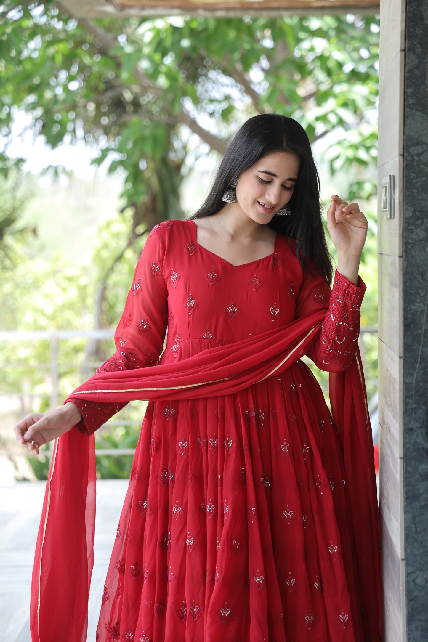 Maroon Premium Quality  Anarkali Suit Set