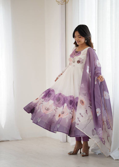 Jiyara Violet Color Anarkali Suit Set