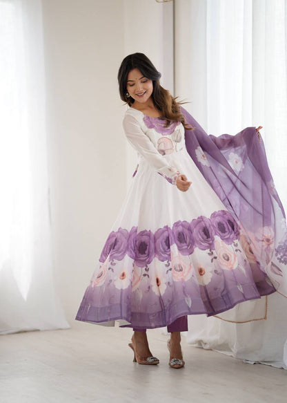 Jiyara Violet Color Anarkali Suit Set