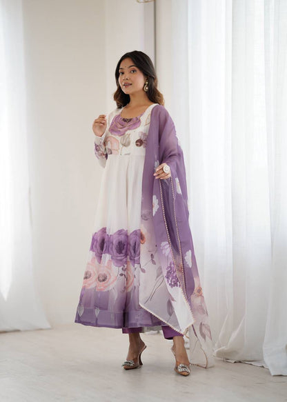 Jiyara Violet Color Anarkali Suit Set