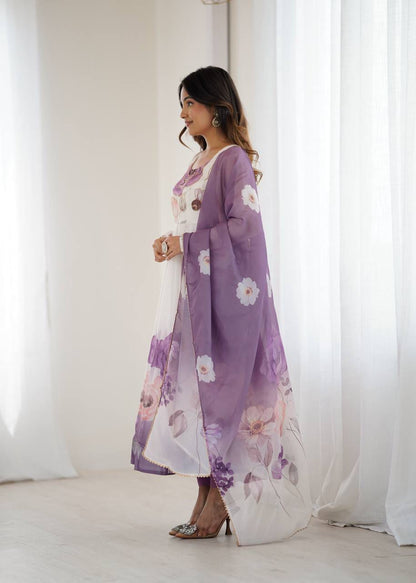 Jiyara Violet Color Anarkali Suit Set