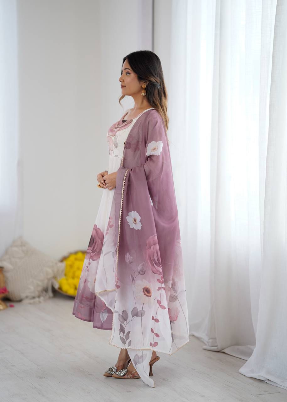 Jiyara Onionpink  Color Anarkali Suit Set