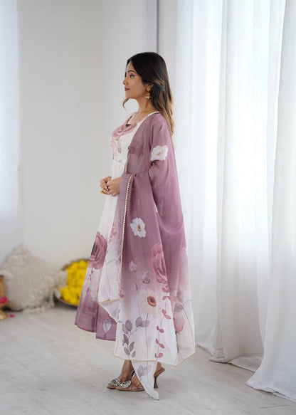 Jiyara Onionpink  Color Anarkali Suit Set