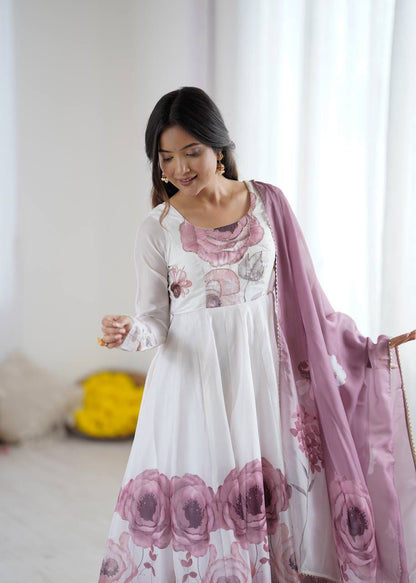 Jiyara Onionpink  Color Anarkali Suit Set
