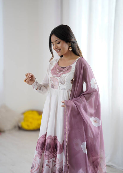 Jiyara Onionpink  Color Anarkali Suit Set