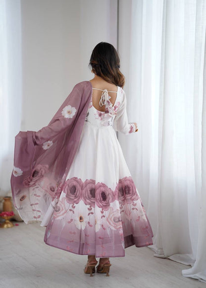Jiyara Onionpink  Color Anarkali Suit Set