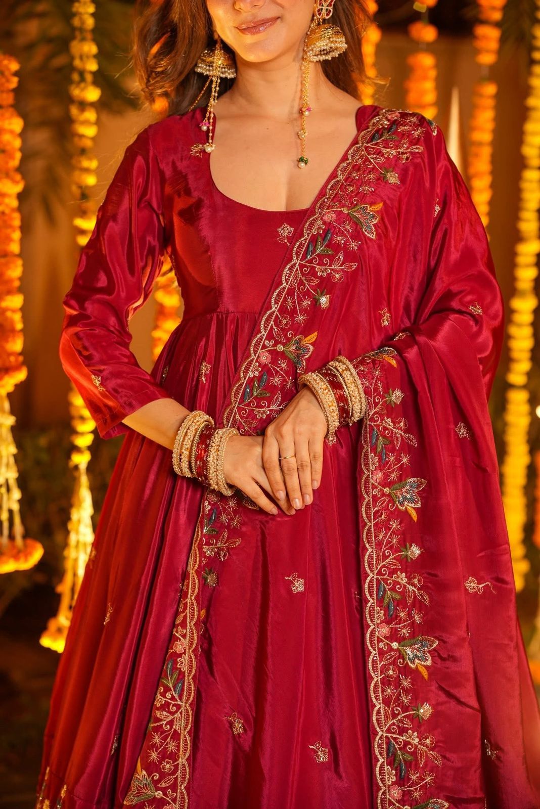 Ravisha Floral Anarkali Anarkali Suit Set
