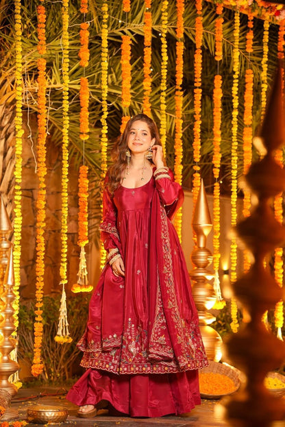 Ravisha Floral Anarkali Anarkali Suit Set