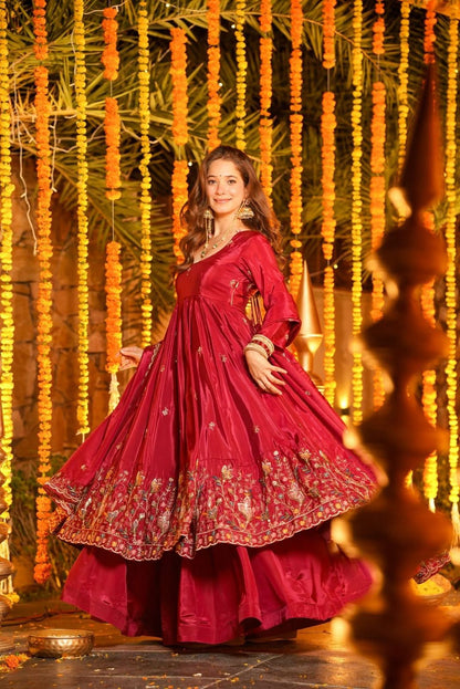 Ravisha Floral Anarkali Anarkali Suit Set