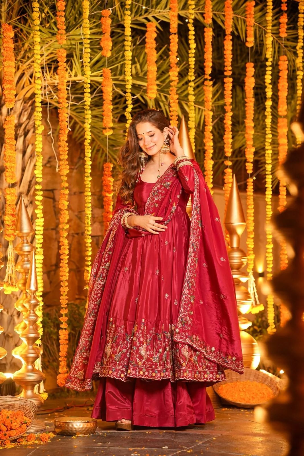 Ravisha Floral Anarkali Anarkali Suit Set