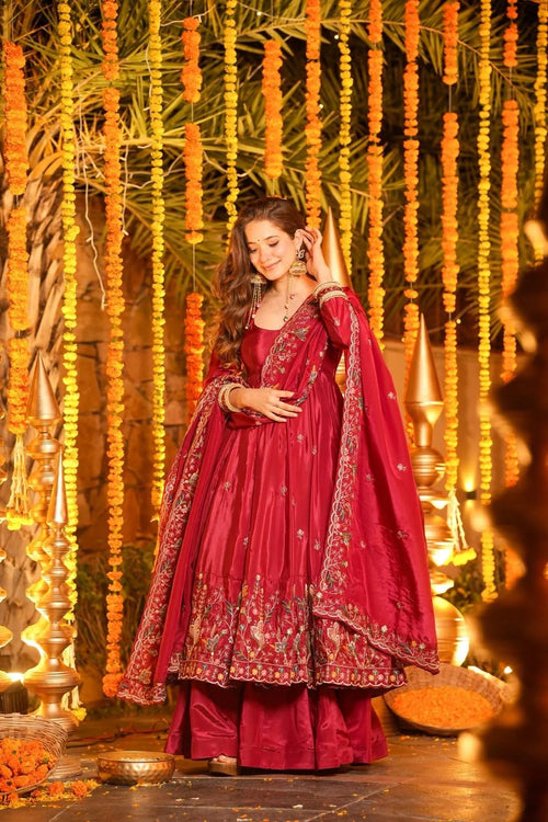 Ravisha Floral Anarkali Anarkali Suit Set