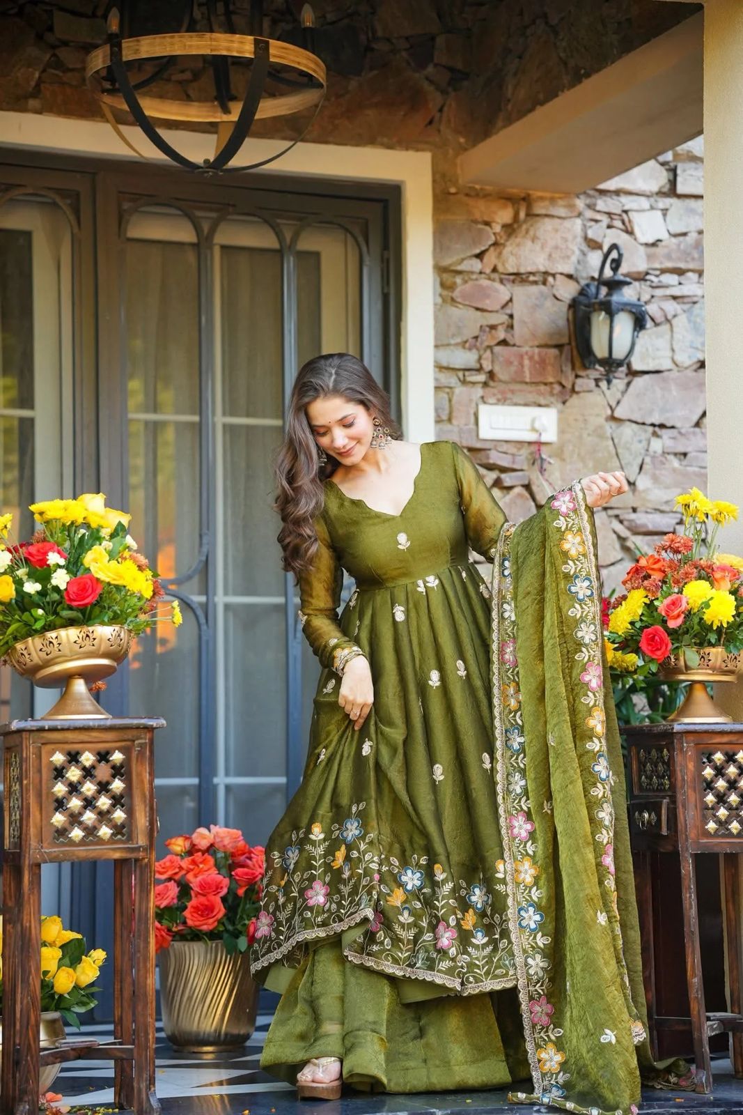 Naishvika Floral Anarkali Anarkali Suit Set