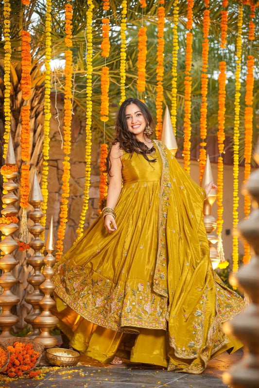 Millow Floral Anarkali Anarkali Suit Set