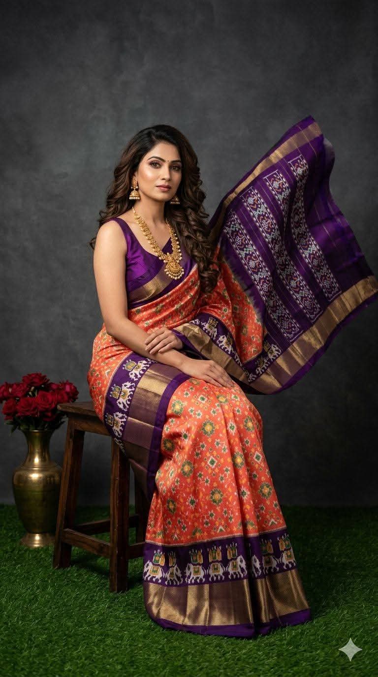 Blue Pochampally Silk Saree for Wedding