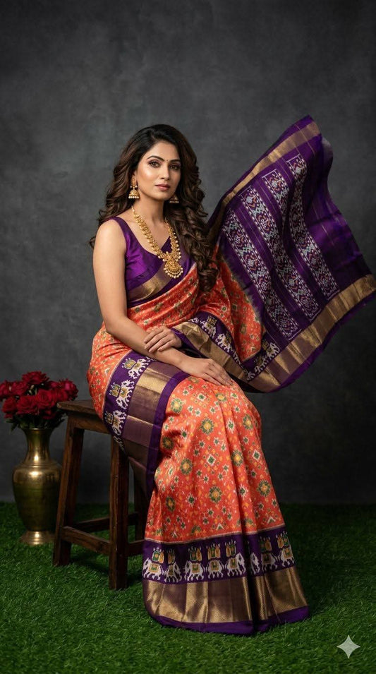 Blue Pochampally Silk Saree for Wedding