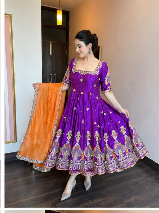 Malveera Premium Quality Anarkali Suit Set