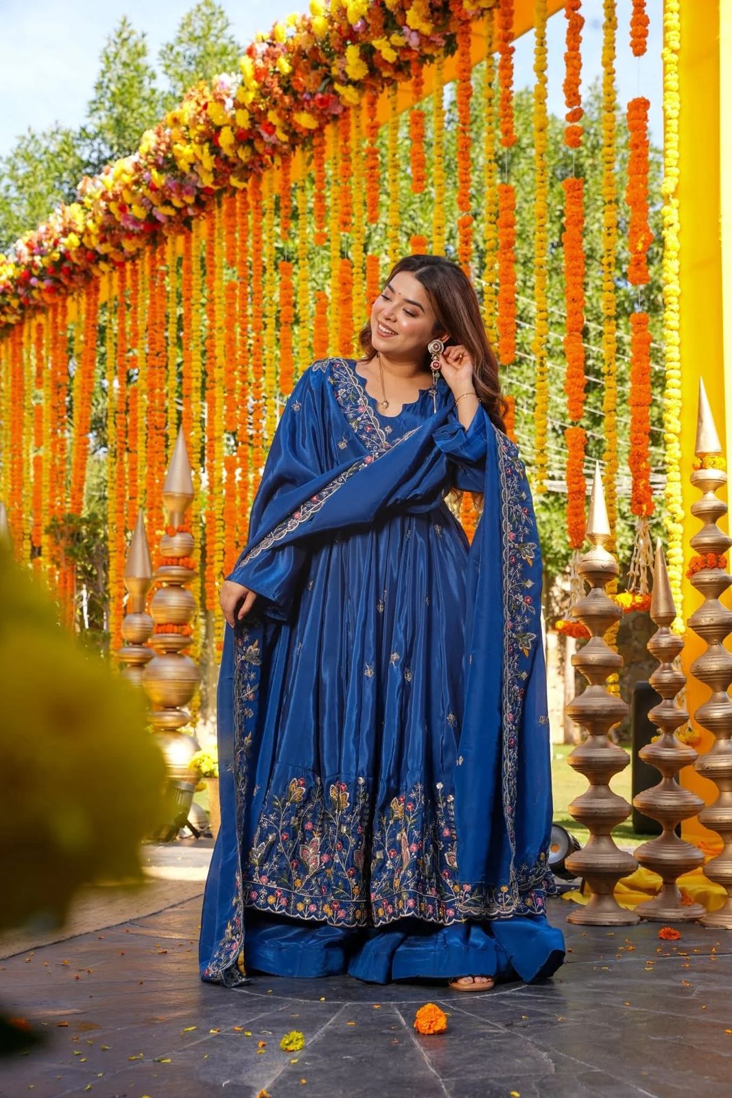 Aamani Floral Anarkali Anarkali Suit Set