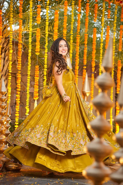 Millow Floral Anarkali Anarkali Suit Set