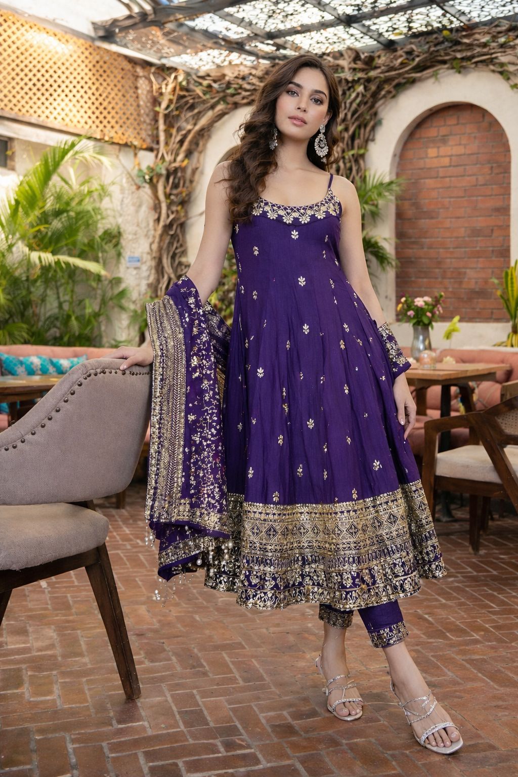Alveera Premium Quality Anarkali Suit Set with Color
