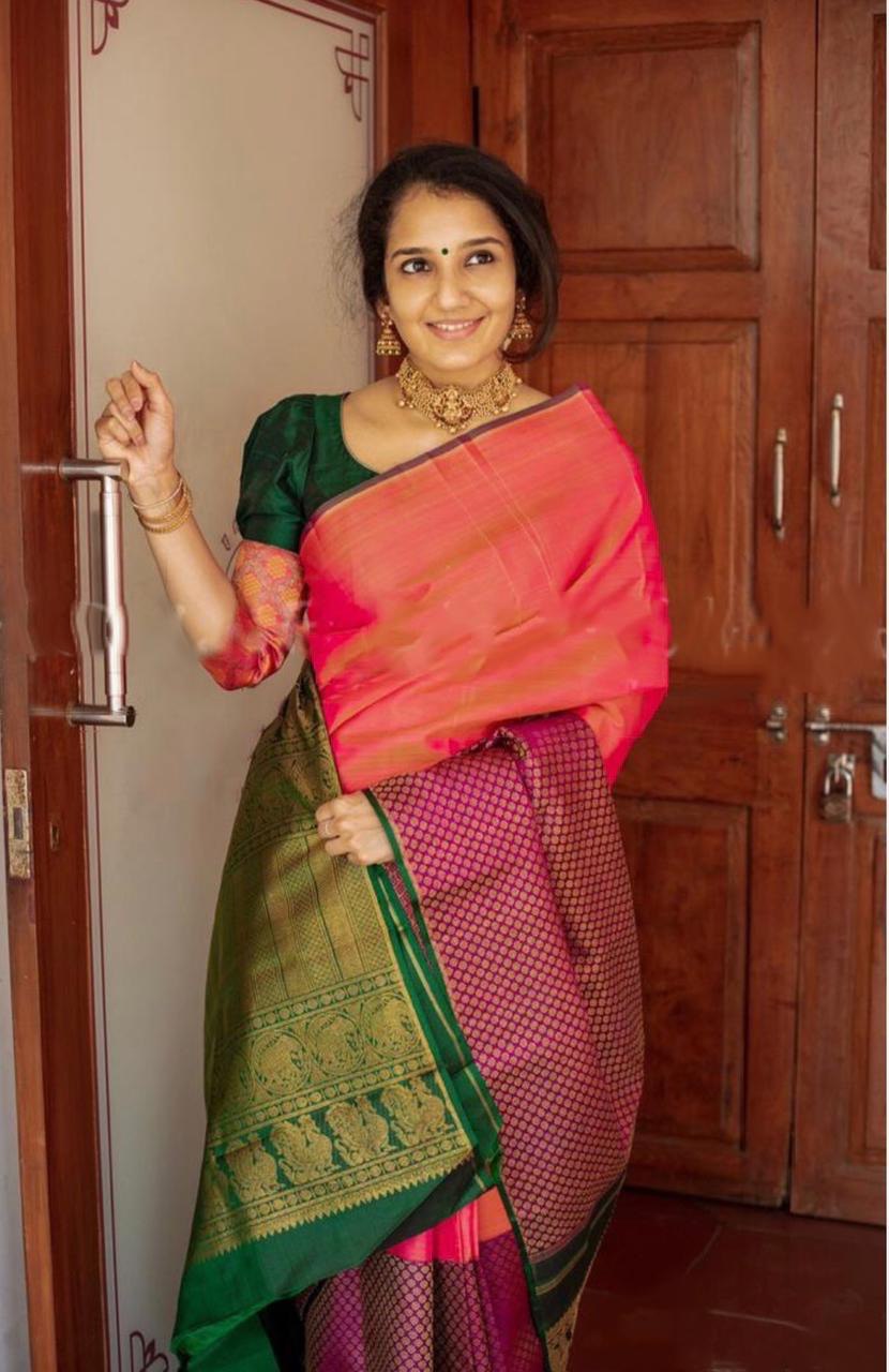 Lichi Soft Kanchipuram Silk Saree for Women