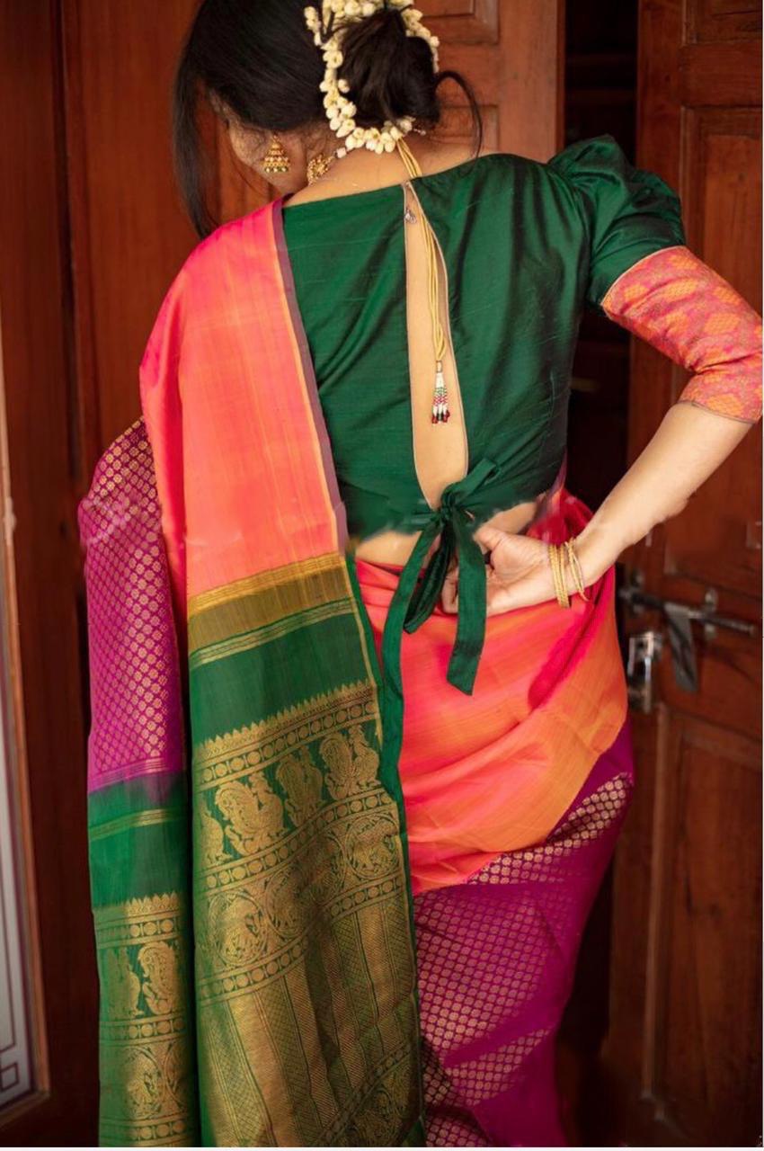 Lichi Soft Kanchipuram Silk Saree for Women