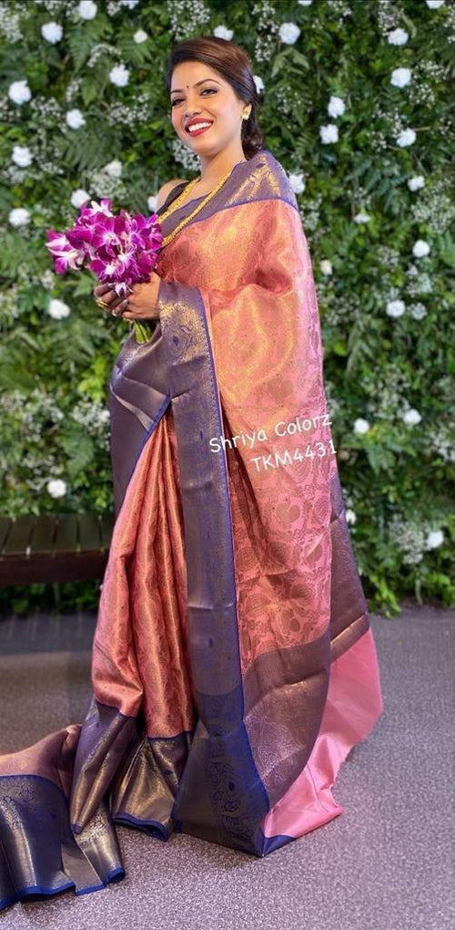 Kanchipuram Silk Saree with Zari Weaving Work