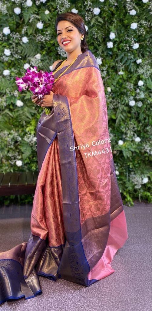Kanchipuram Silk Saree with Zari Weaving Work