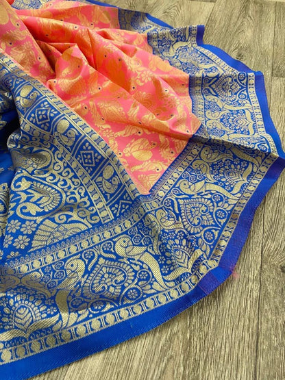 Kanchipuram Silk Saree with Zari Weaving Work