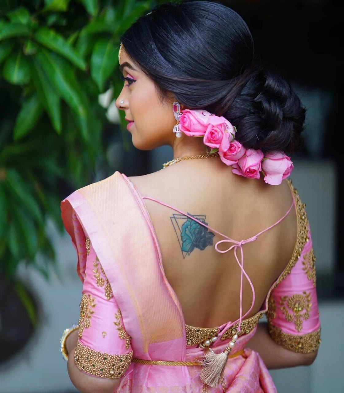 Pink Soft Silk Banarasi Saree for wedding