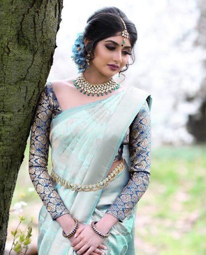 Kanchi Pattu Kanchipuram Silk Saree With Blouse