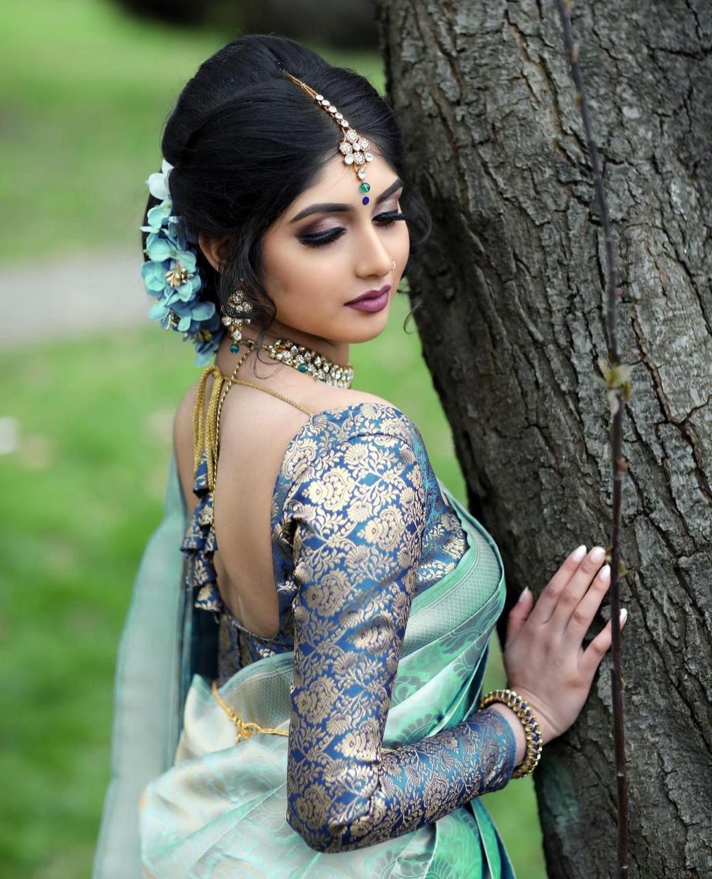 Kanchi Pattu Kanchipuram Silk Saree With Blouse