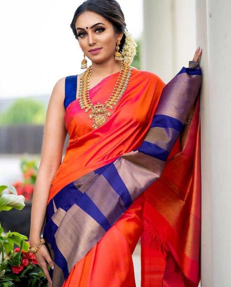 Organic Banarasi Soft Silk Saree for Regular Wear