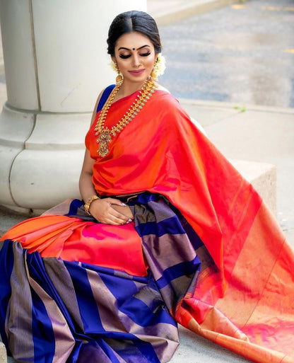 Organic Banarasi Soft Silk Saree for Regular Wear