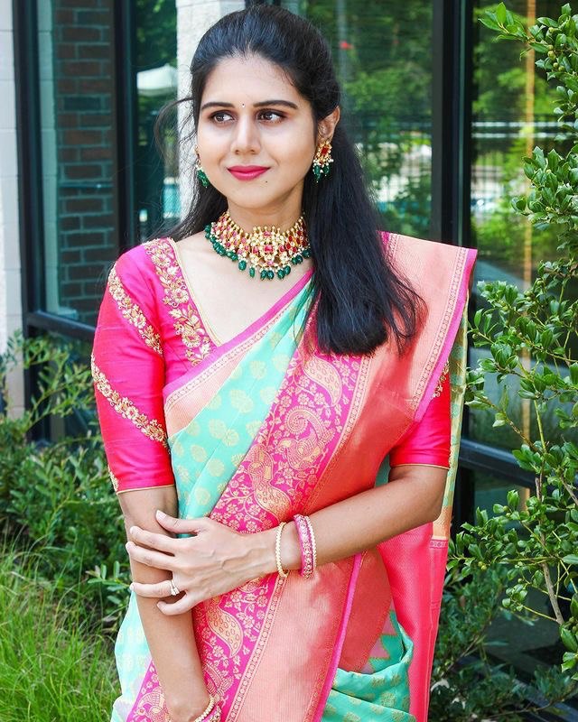 Pure Soft Silk Banarasi Saree With Kadwa Technique