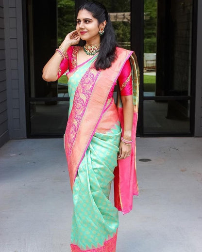 Pure Soft Silk Banarasi Saree With Kadwa Technique