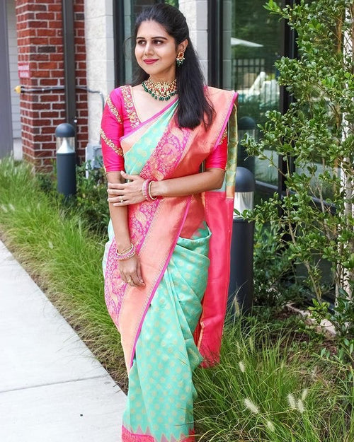 Pure Soft Silk Banarasi Saree With Kadwa Technique