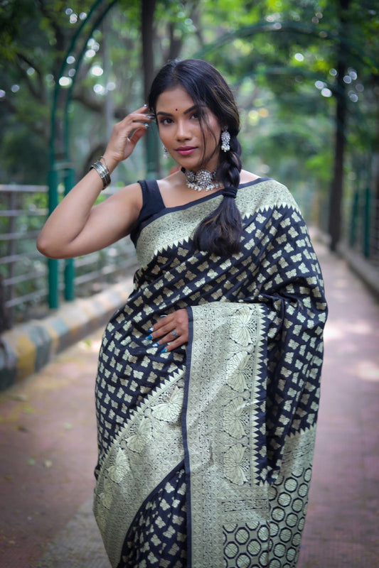 Paithani Pure Soft Silk Saree with Zari Work Pallu