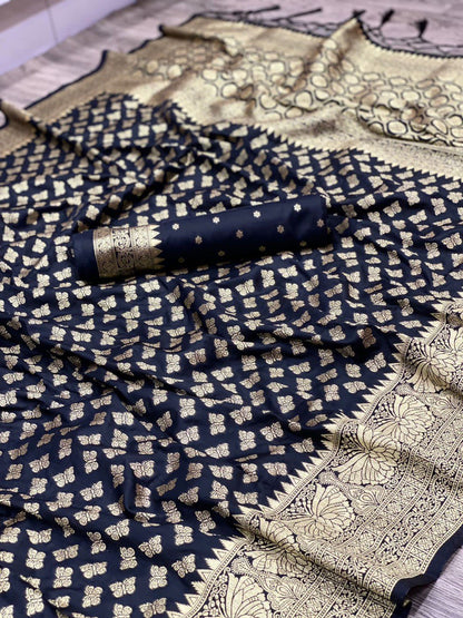Paithani Pure Soft Silk Saree with Zari Work Pallu