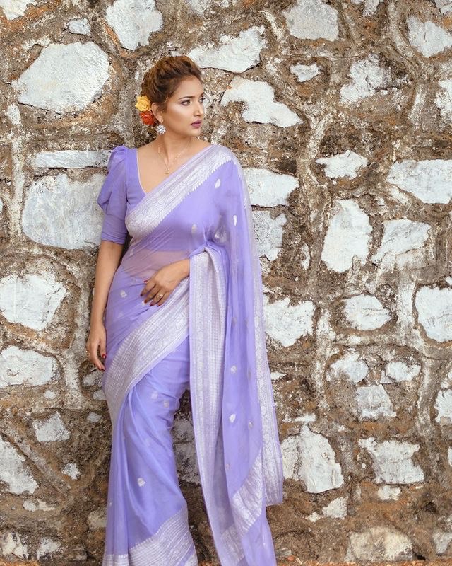 Pure Banarasi Khadi Chiffon Saree for Traditional Wear