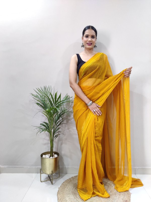 Multi Color Soft Silk Saree With Black Satin Blouse