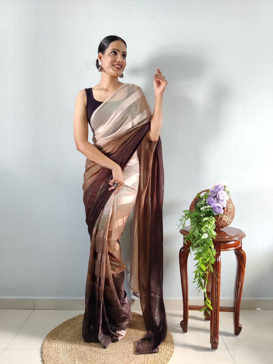 Multi Color Soft Silk Pure Saree with Woven Design Blouse