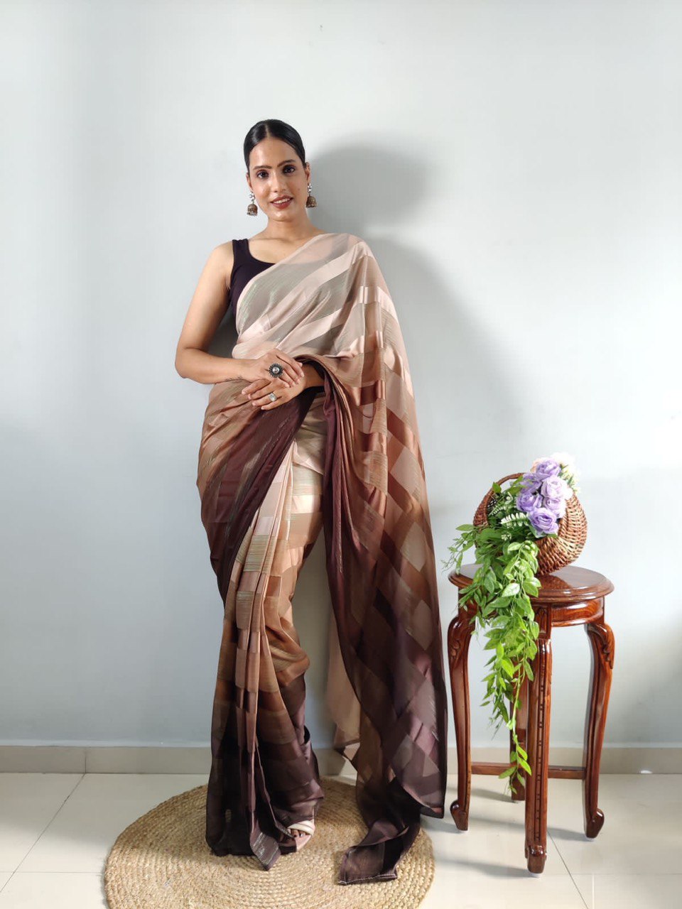Multi Color Soft Silk Pure Saree with Woven Design Blouse
