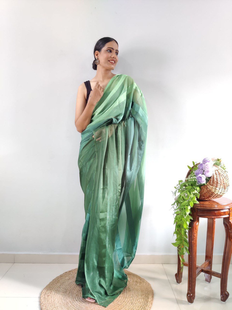 Multi Color Soft Silk Pure Saree with Woven Design Blouse