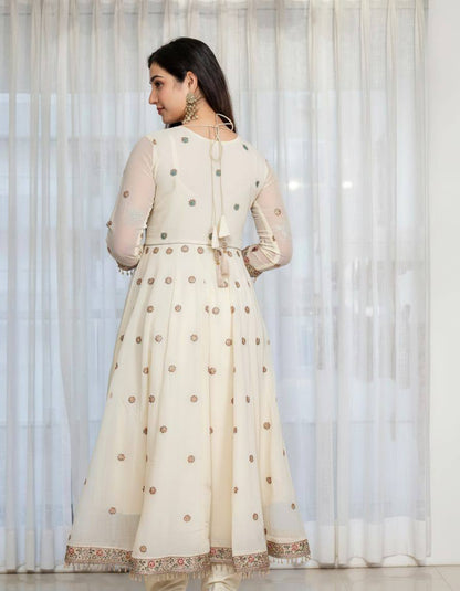Noir Elegance Designer Anarkali with Dupatta Suit Set