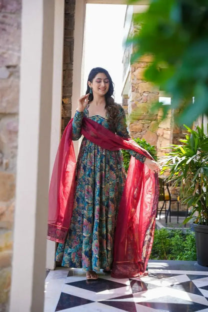 Nikita Premium Quality Maxi Anarkali Suit Set