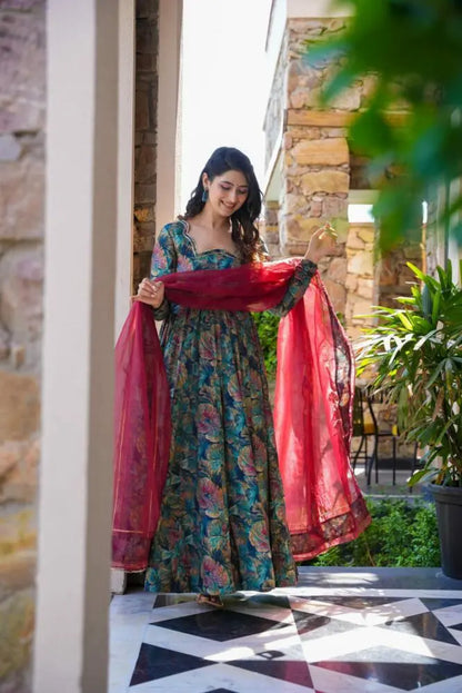 Nikita Premium Quality Maxi Anarkali Suit Set